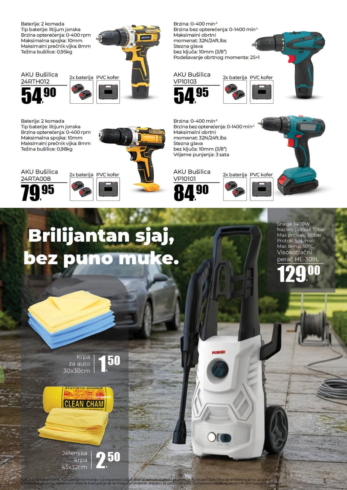 Robot katalog strana 3 AKU bušilice visokotlačni perač i krpe za auto