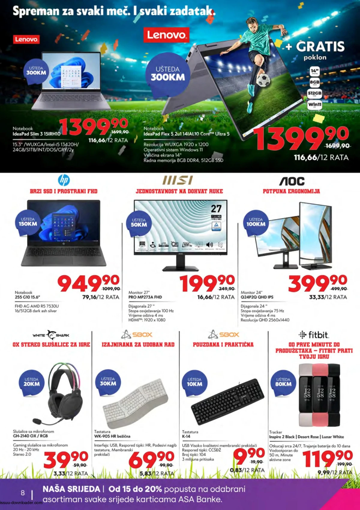 Laptopi, monitori i računarska oprema na akciji u Tehnomag katalogu