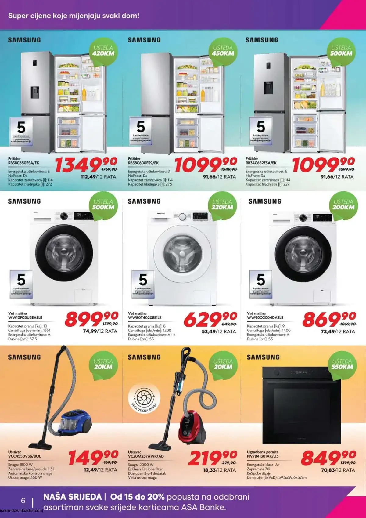 Tehnomag usisivači, mikseri i sitni uređaji na akciji – katalog do 30. aprila 2026, strana 6