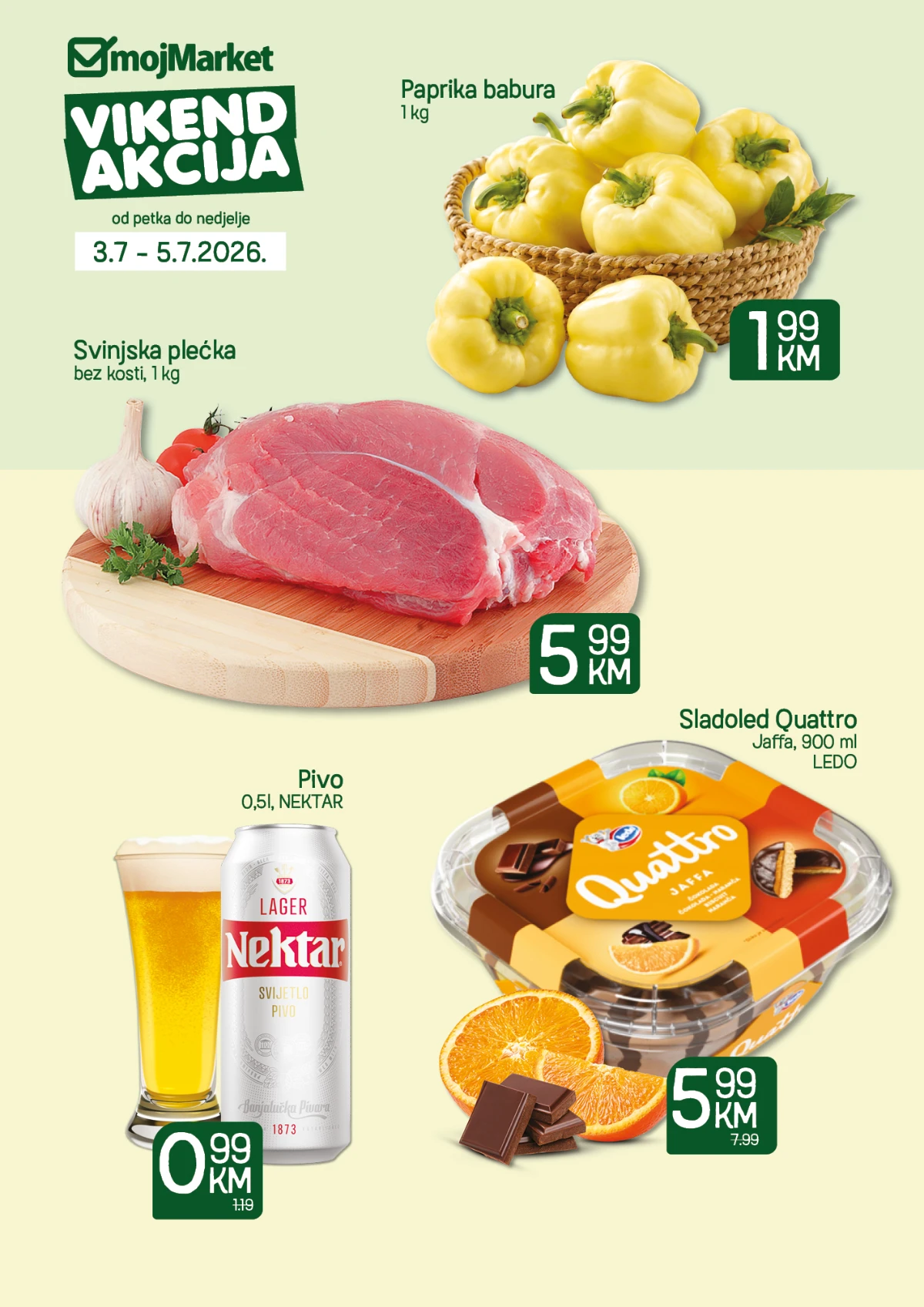 Moj Market vikend akcija od 03. do 05.07.2026. – vikend popusti na proizvode za svakodnevnu kupovinu