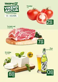 Tropic vikend akcija – paradajz 2,99 KM, sir 8,99 KM i Tuborg pivo 0,89 KM