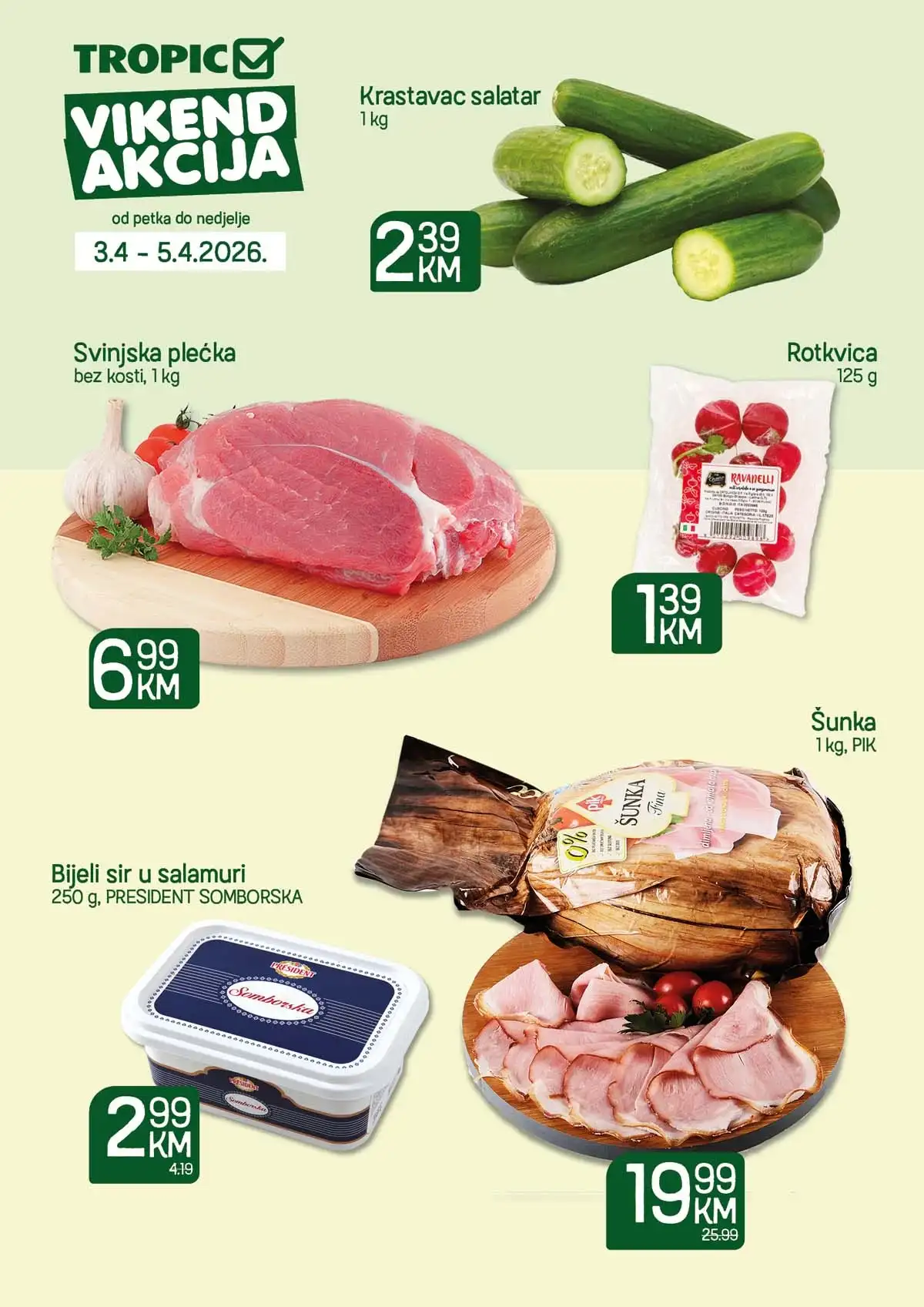 Tropic vikend akcija katalog sniženja do 05. aprila 2026 najbolje cijene prehrane i kućnih potrepština