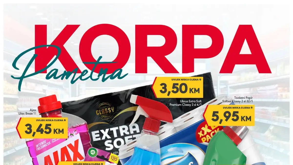 Mega Diskont Pametna korpa – proizvodi za čišćenje za manje od 30 KM