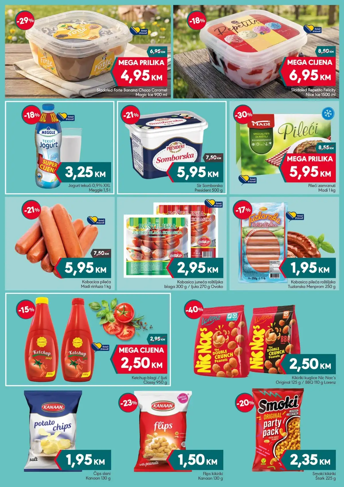 Mega Diskont akcija sladoledi jogurt kobasice pileće meso katalog BiH – strana 2