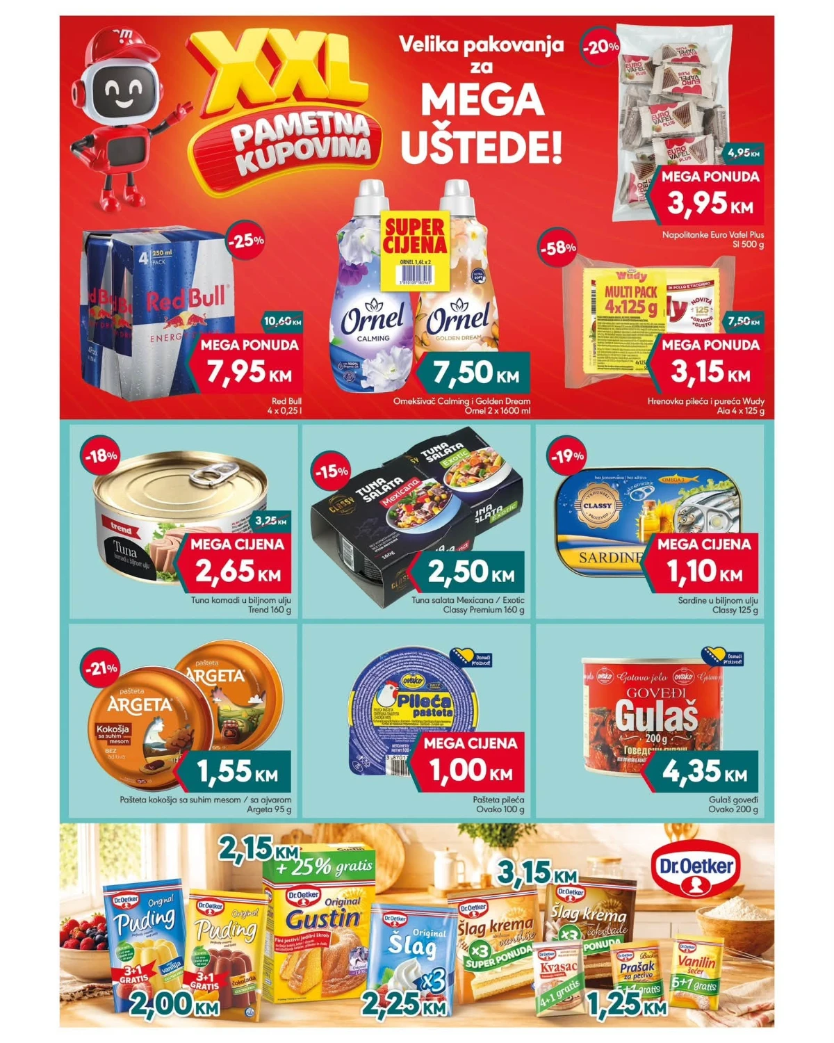 Mega Diskont katalog od 20. do 30.07.2026. – XXL pakovanja, omekšivači, konzerve, paštete i proizvodi za kuhinju na akciji